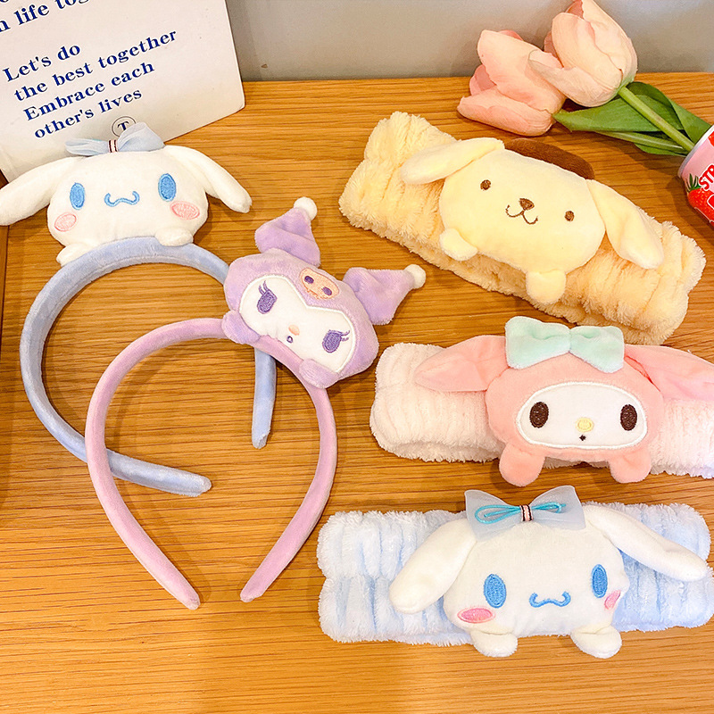 SANRIO ที่คาดผม ลายการ์ตูนซานริโอ้ สไตล์เกาหลี สําหรับผู้หญิง ล้างหน้า ที่คาดผม แฟชั่น เด็กผู้หญิง เครื่องประดับผม