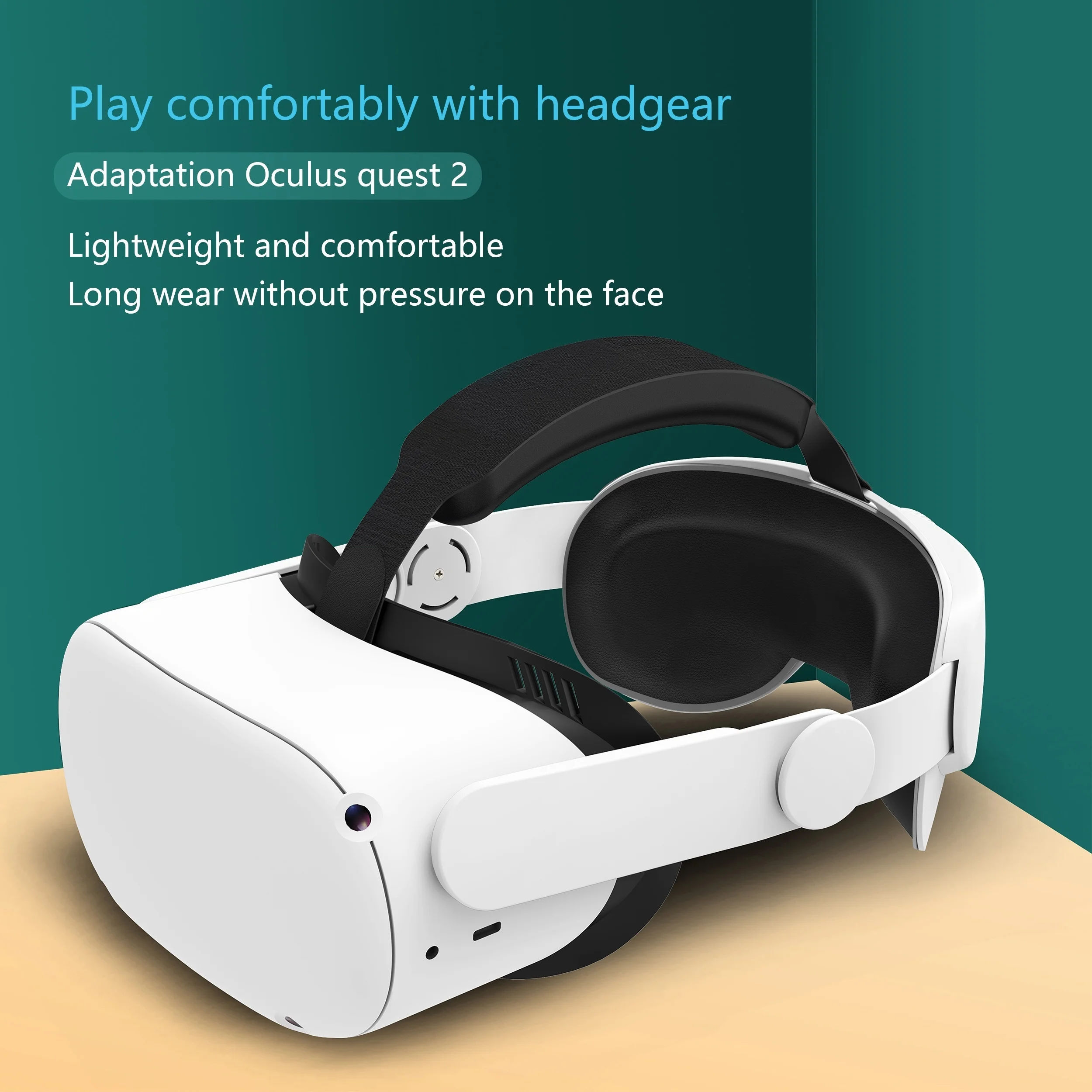 อุปกรณ์เสริมสายรัดศีรษะ Elite แบบปรับได้สำหรับ Oculus Quest 2 และ Meta Quest 2 ที่ช่วยเพิ่มความสะดวกสบายในการสนับสนุนและความเข้มข้นในการเล่นเกมใน VR (เฉพาะสายรัดศีรษะที่สบาย)