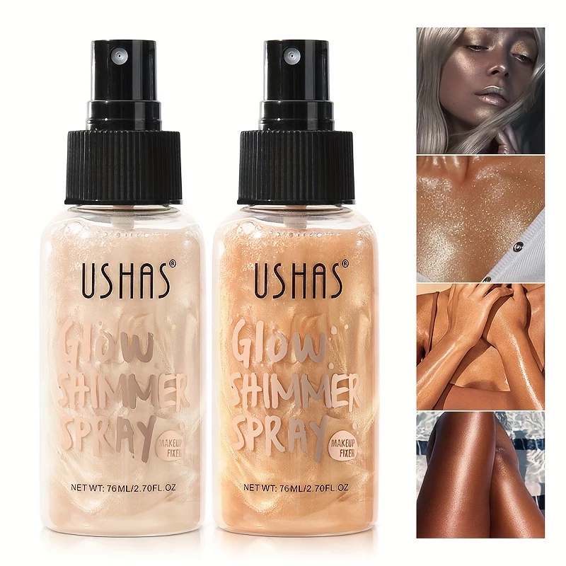 USHAS Highlighter Palette – Shimmer & Glow Face Contour, Buildable Pearl Shimmer, Youthful Radiance, ครีมบํารุงผิวหน้า