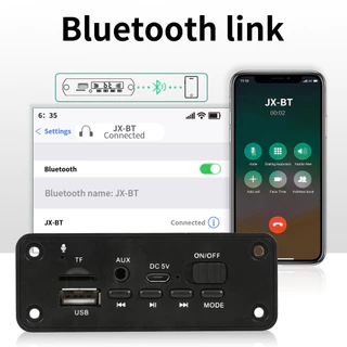 Mini 2x3W บลูทูธ 5.0 เครื่องขยายเสียง DC 3.7V-5V พร้อมรีโมทและจอแสดงผล, Ultra-Low แรงดันไฟฟ้าโมดูลรับสัญญาณเสียงสําหรับ DIY ลําโพงแบบพกพา