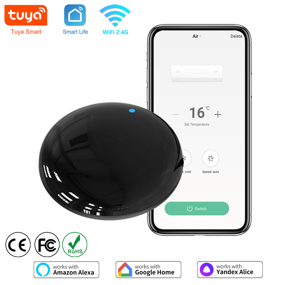 Tuya WiFi IR รีโมทคอนโทรลสําหรับ TV AC เครื่องปรับอากาศ Smart Life APP รีโมทคอนโทรลสําหรับ Smart Home