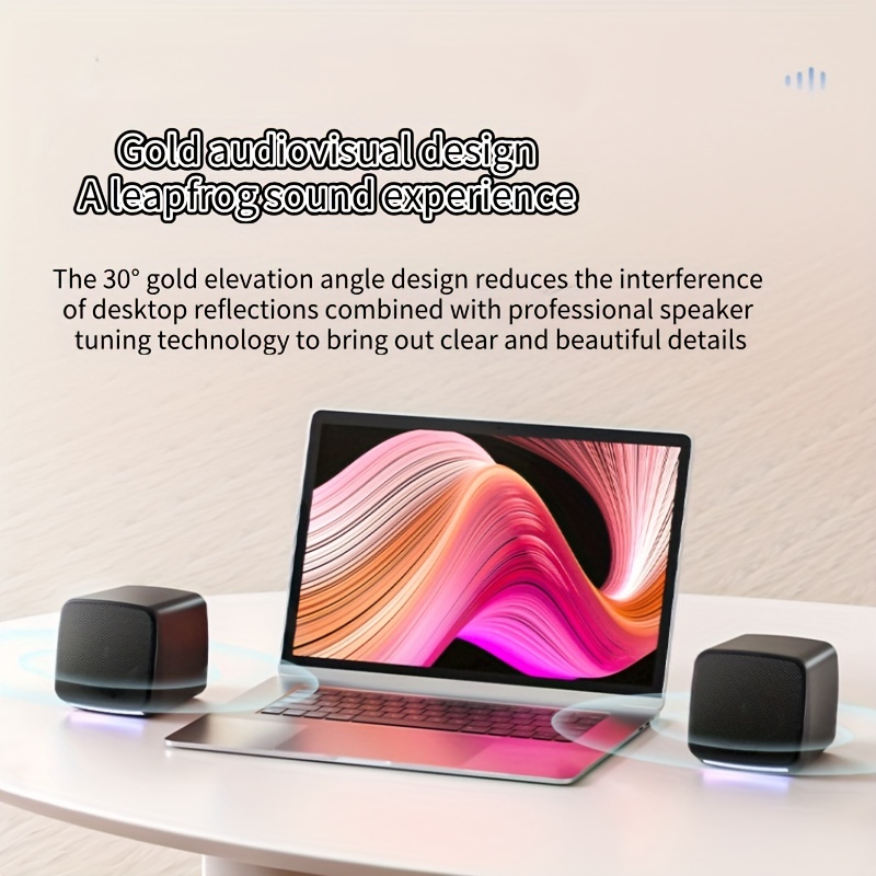 E-1078 คอมพิวเตอร์ USB ลําโพงแบบมีสาย USB ขับเคลื่อน 3.5 มม.AUX อินพุตลําโพงแบบพกพา,เหมาะสําหรับคอมพิวเตอร์,แล็ปท็อป,เดสก์ท็อป