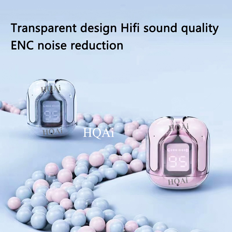 Hqai H4 หูฟังไร้สายบลูทูธ TWS Build-in Mic หูฟังตัดเสียงรบกวนหูฟัง Touch Control Hi-fi ชุดหูฟังกีฬาหูฟังกันน้ําสําหรับโทรศัพท์ทั้งหมด