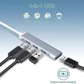 ประเภท C HUB พอร์ต USB 4 ใน 1 ความเร็วสูง OTG 4 พอร์ต Multi Splitter อะแดปเตอร์สําหรับ Macbook Pro PC แล็ปท็อป
