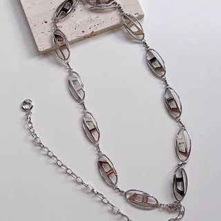 Y2k Vintage D-Letter Chain Belt - Edgy Waist Chain สําหรับกางเกงยีนส์และเดรส