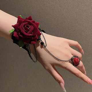 สร้อยข้อมือรูปดอกกุหลาบสําหรับเครื่องประดับมือแฟชั่นสตรี