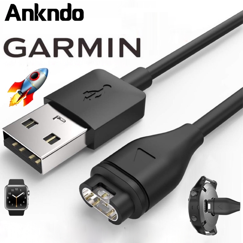 สายชาร์จแบบด็อก USB สำหรับ Garmin Fenix 5/5S/5X Plus 6/6S/6X Pro Sapphire Venu Vivoactive 4/3 945 245 45 Quatix 5