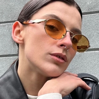 2025 แว่นกันแดดโลหะรูปไข่ - แฟชั่น Retro UV400 Cat-Eye Shades สําหรับผู้หญิง