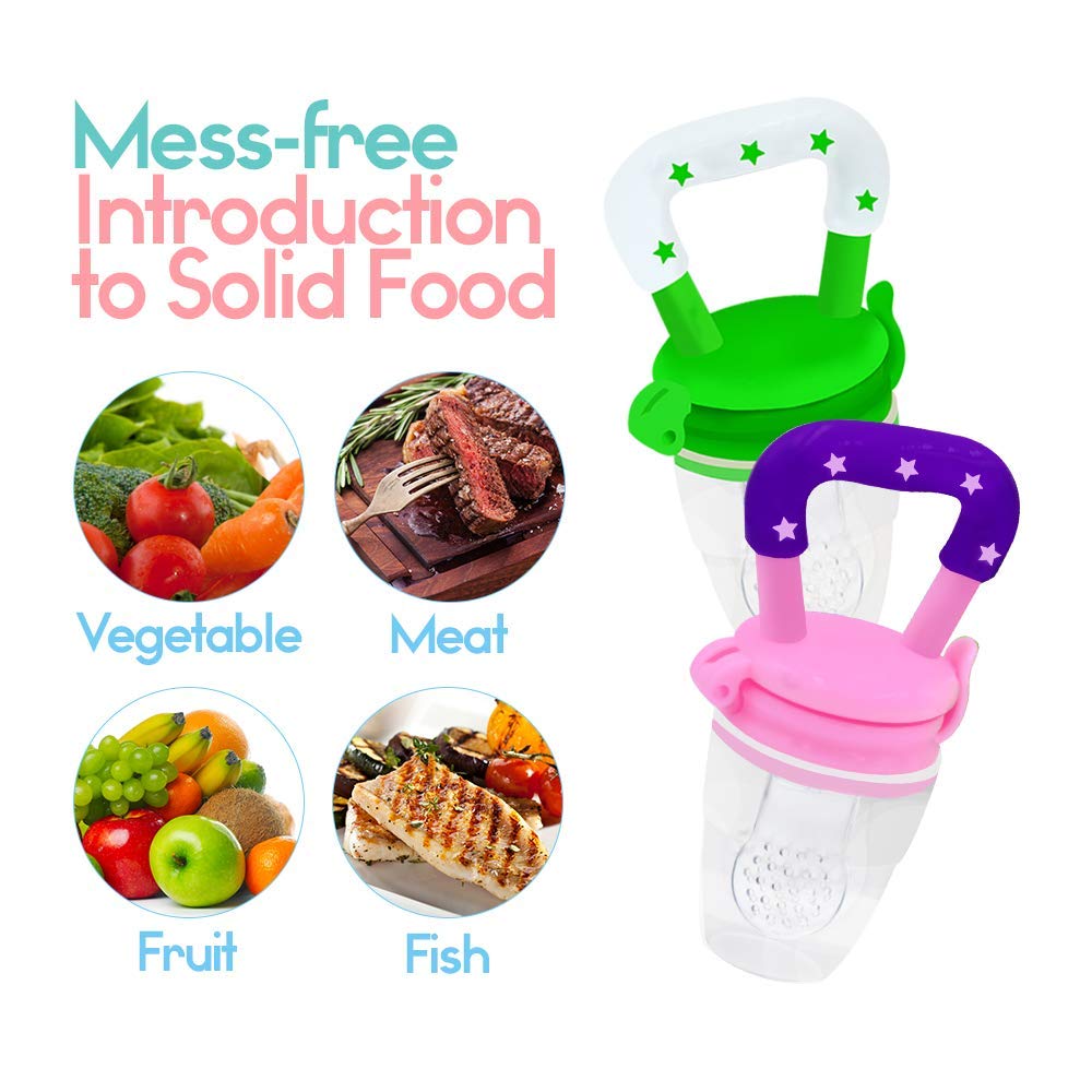 1pc Baby Fruit Pacifier Feeder ตาข่าย Teethers สําหรับทารกซิลิโคนกระเป๋าอาหารสด Feeder