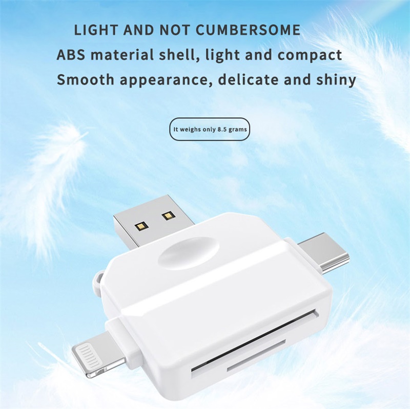 เครื่องอ่านการ์ดโทรศัพท์มือถือ อเนกประสงค์ สําหรับ Apple type-c usb to sd card tf card U-disk