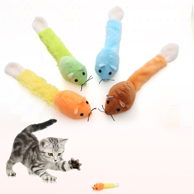 ของเล่นตุ๊กตาหนู แบบโต้ตอบ สําหรับสัตว์เลี้ยง แมว