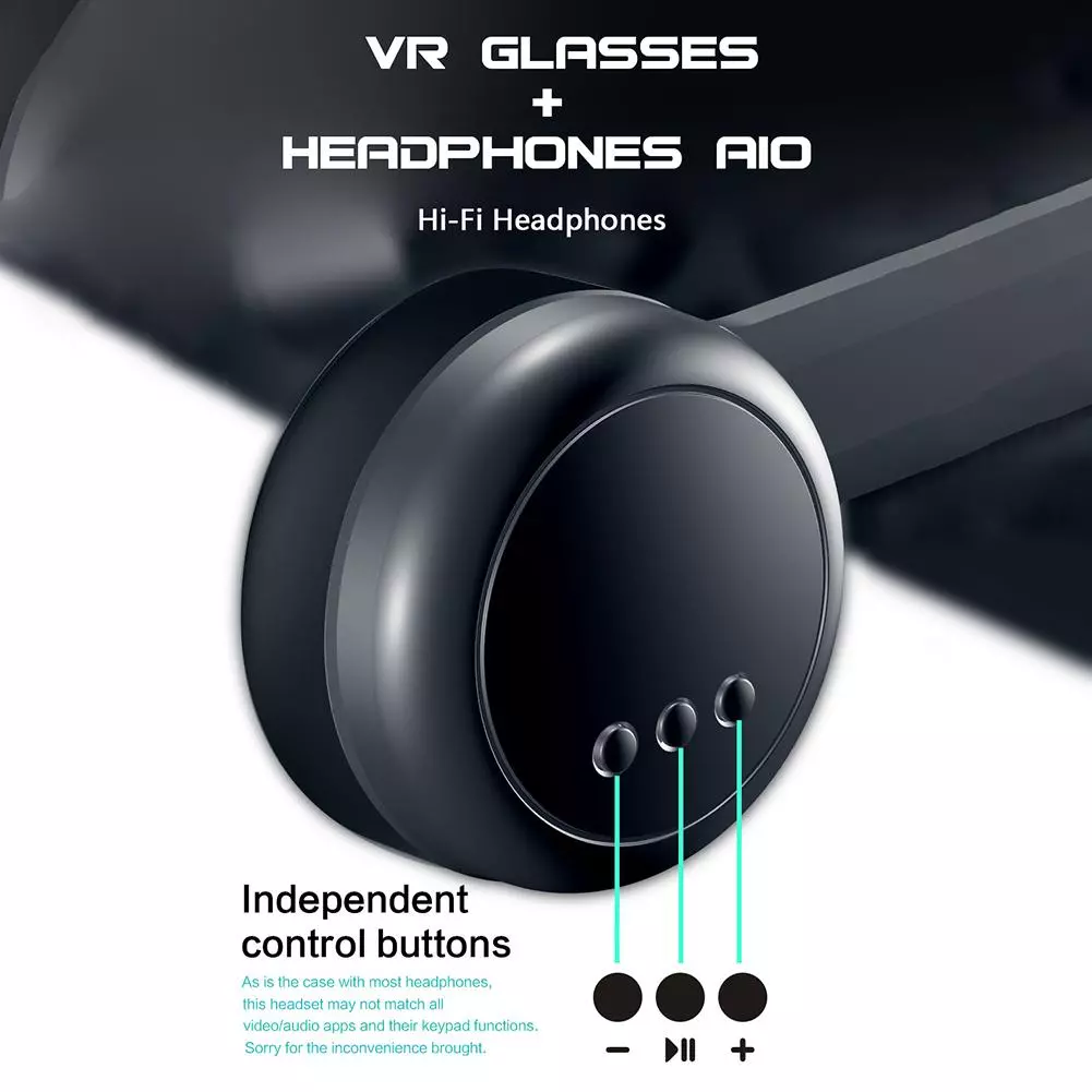 ชุดแว่นตาเสมือนจริง 3D VR ใหม่ล่าสุด สมาร์ทแว่นตาเสมือนจริง สำหรับสมาร์ทโฟน เลนส์พร้อมควบคุมและหูฟัง ขนาด 7 นิ้ว thumbnail 5