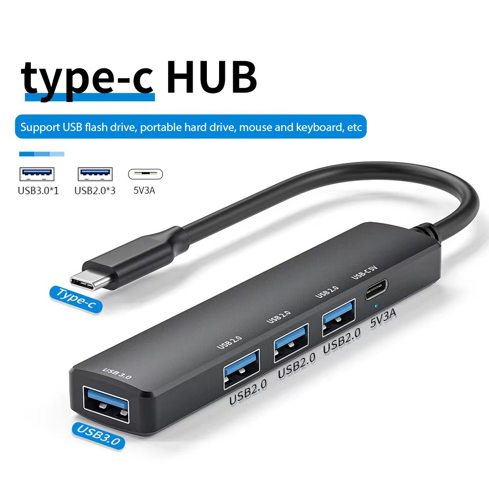 Type-c มัลติฟังก์ชั่น Hub Splitter 4 พอร์ต USB Extender โทรศัพท์มือถือแล็ปท็อป Hub