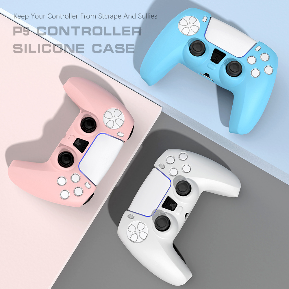 Playstation 5 Anti-Slip ซิลิโคนป้องกันยางกรณีน่ารัก Kawaii อุปกรณ์เสริมจอยสติ๊ก Skin Grip ฝาครอบ 2 Thumb สําหรับ PS5