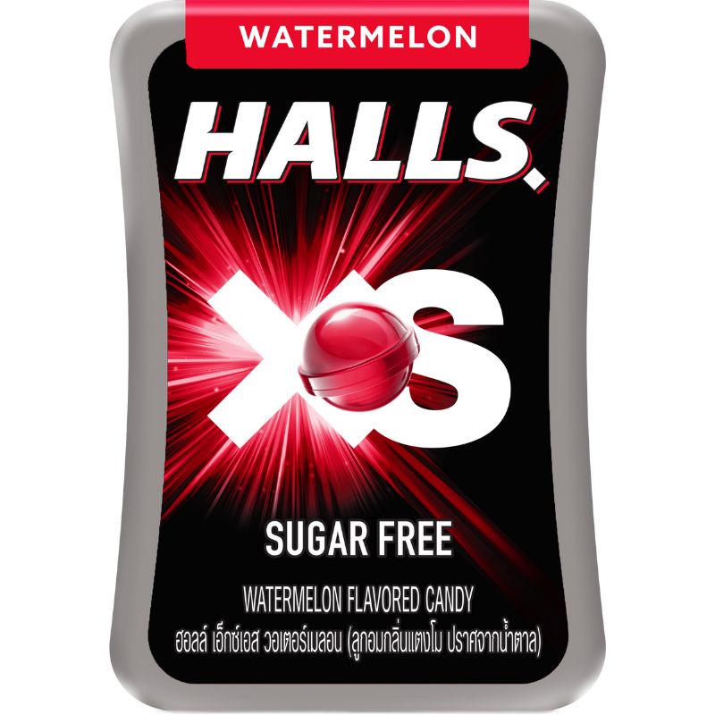 Halls XS Sugar-Free ฮอลล์ เอ็กซ์เอส ขนาด 12.6 กรัม (เลือกรสได้)