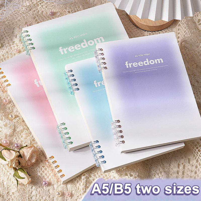 สมุดโน๊ตบุ๊ค A5 B5 ปกหลวม 60 แผ่น สมุดมีเส้น ของขวัญ ชุดเครื่องเขียนเกาหลี อุปกรณ์การเรียน แผ่นรองเขียนนักเรียน