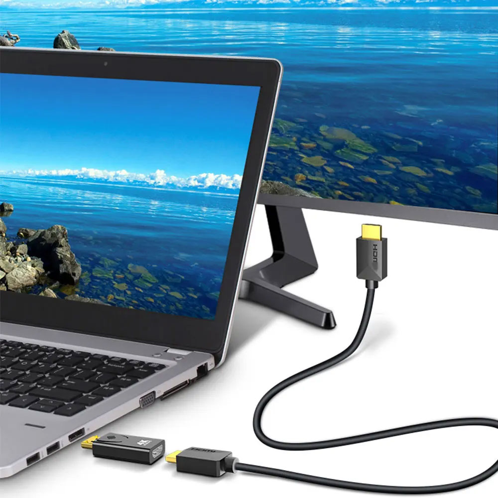4k 1080P DisplayPort เป็นอะแดปเตอร์ HDMI DP ชายหญิง HD TV HDMI วิดีโอสําหรับ PS5 PC TV แล็ปท็อปเดสก์ท็อป