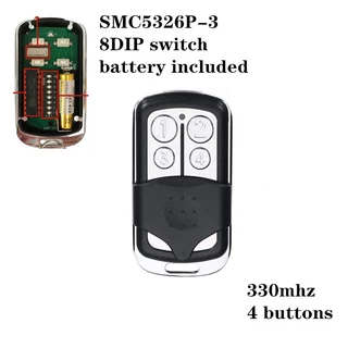 Universal AutoGate รีโมทคอนโทรลประตูไร้สายสําหรับ SMC5326 8 Dip Switch 330MHz 433MHz