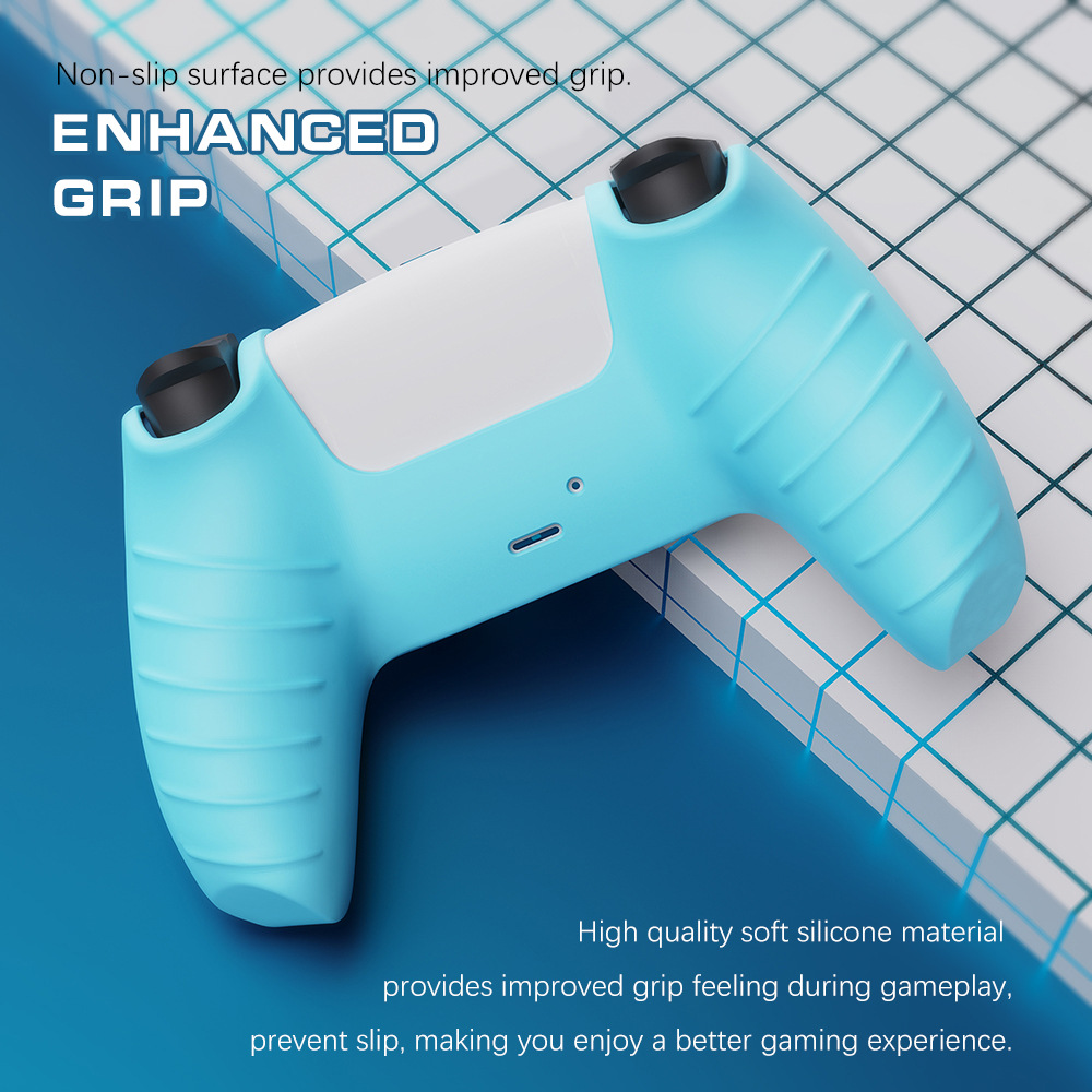 Playstation 5 Anti-Slip ซิลิโคนป้องกันยางกรณีน่ารัก Kawaii อุปกรณ์เสริมจอยสติ๊ก Skin Grip ฝาครอบ 2 Thumb สําหรับ PS5