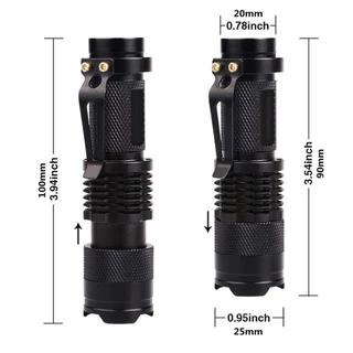 ไฟฉาย UV สีม่วง 365NM/395NM อลูมิเนียมอัลลอย ตรวจสอบเงินสด แสงฟลูออเรสเซนซ์ ไฟฉาย UV ไฟฟ้าสกอร์เปียน ไฟสีม่วง