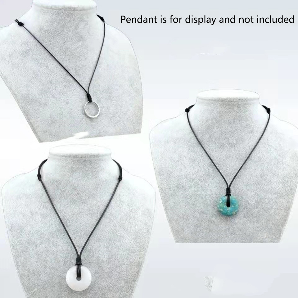 สร้อยคอเชือกหนังกันน้ําใหม่ จี้หยกถักมือ เป็นเครื่องประดับยูนิเซ็กส์ ราคา ถูกที่สุด ดีลบีเคเค แกลเลอรีภาพที่ 7
