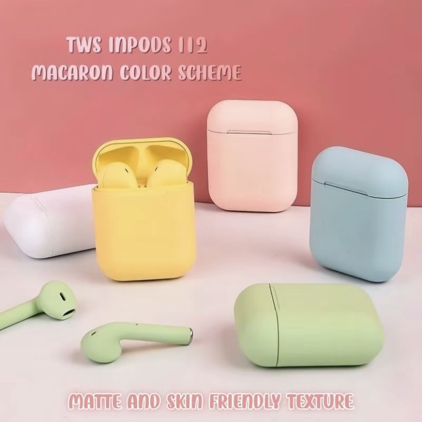 [ปลอกเกม Freebies]ใหม่ Touch Stealth Inpods i12 หูฟังไร้สายไมโครโฟนในตัวบลูทูธ 5.3 TWS HiFi Macaron Earbud