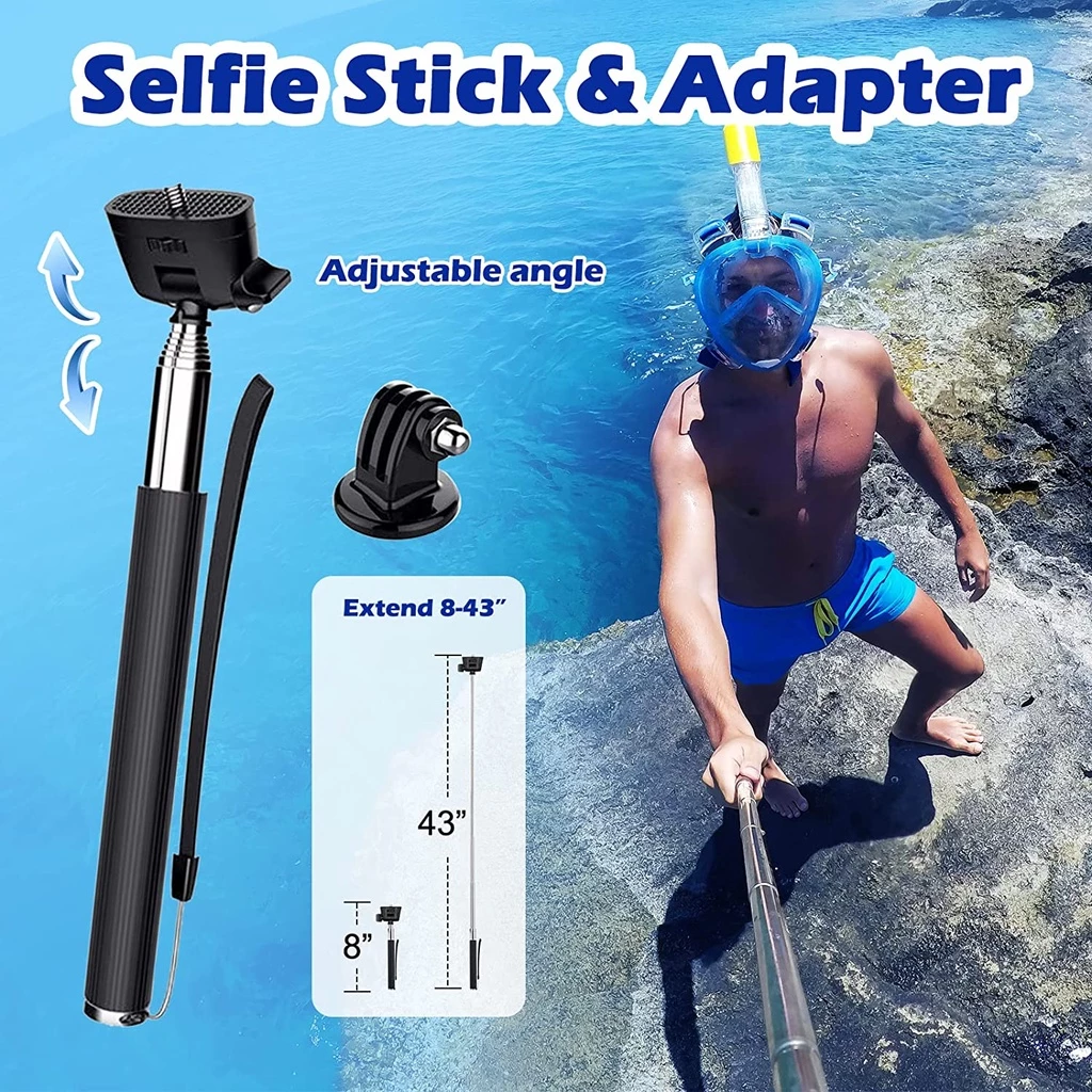 ชุดอุปกรณ์เสริมกล้องแอ็คชัน 14-in-1 ใหม่ สำหรับ GoPro 12 11 10 9 8 7 6 5 4 3+ 2 1 DJI Insta360 SJCAM Yi thumbnail 9