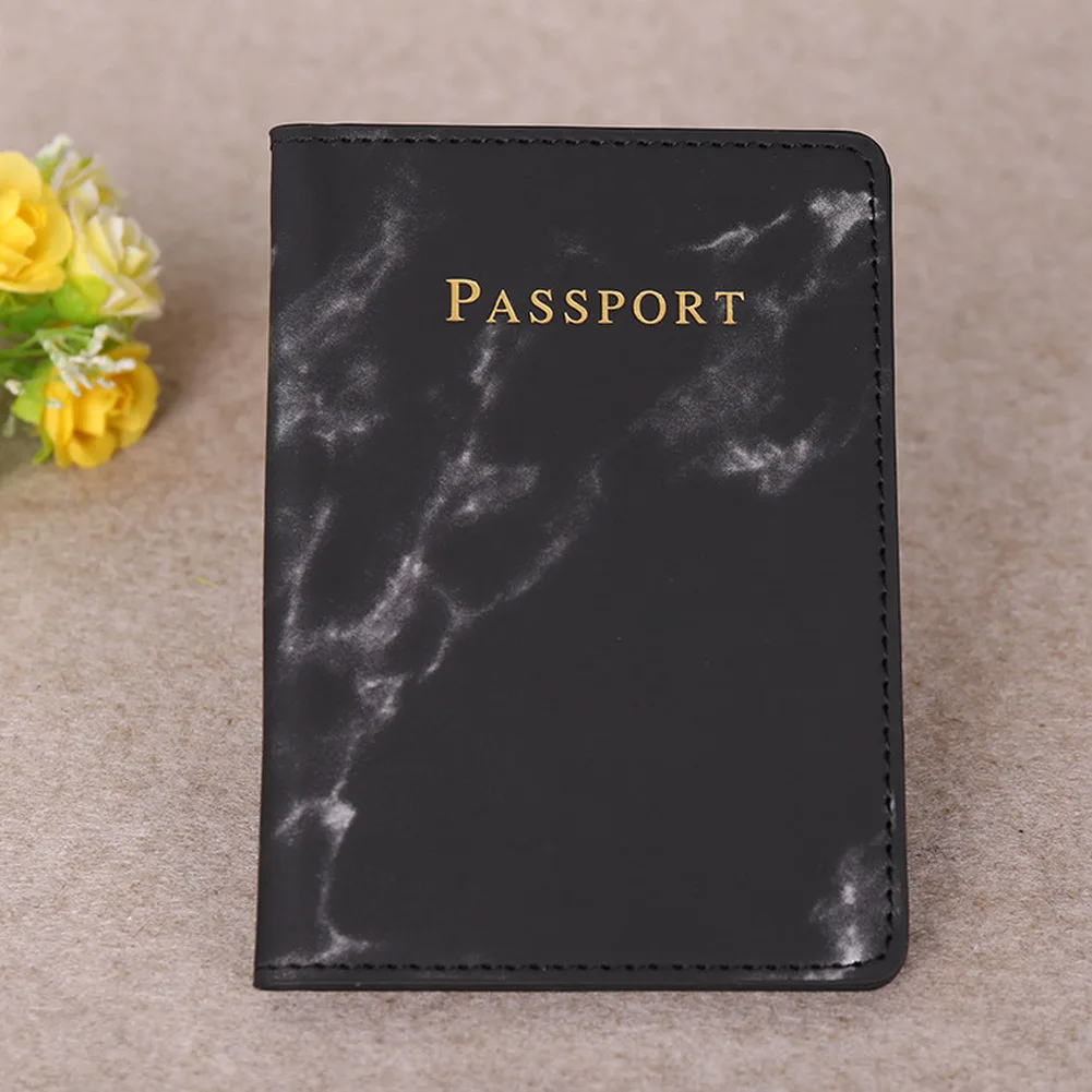 กระเป๋าสตางค์ หนัง Pu ลายหินอ่อน ใส่หนังสือเดินทาง บัตรเครดิต บัตรเครดิต แฟชั่นสําหรับผู้หญิง และผู้ชาย
