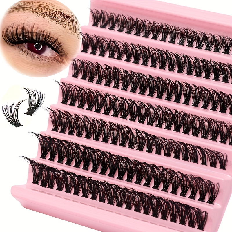 50p DIY Eyelash Bundle 7 แถว D ม้วนขนตาขนตาขนตาเดี่ยวดูเหมือนขยายขนตาปลอมปุย