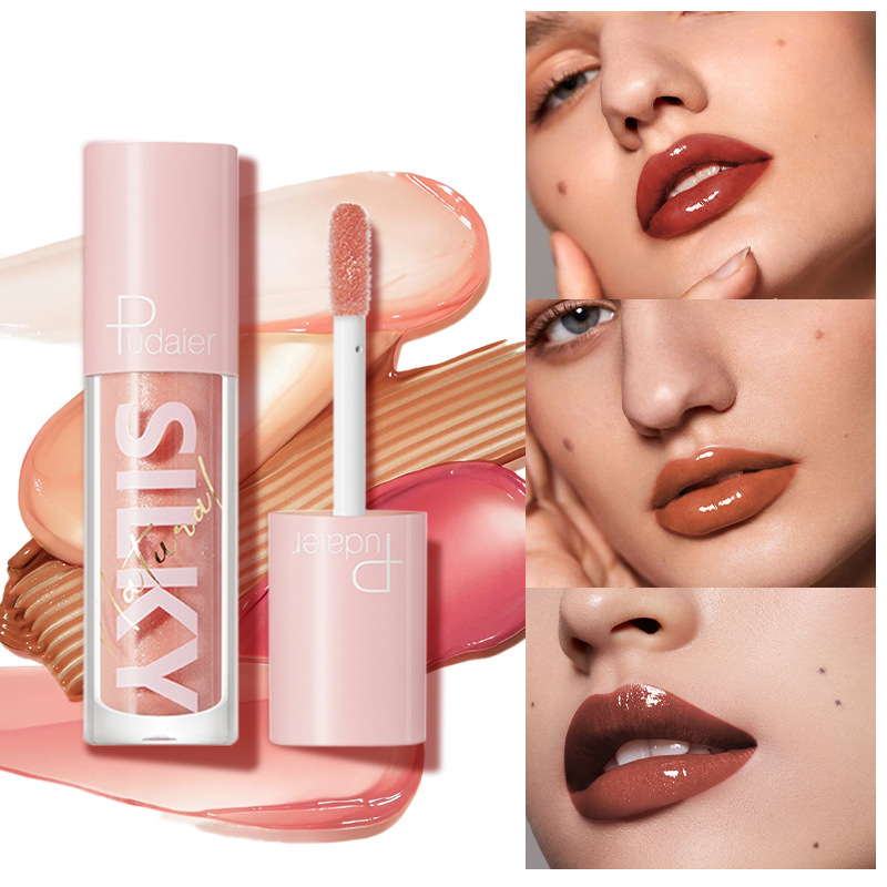 Non-stick Cup Lip Gloss Mirror Water Gloss ลิปกลอส 16 สี Clear Moisturizing Lip Gloss ลิปสติก