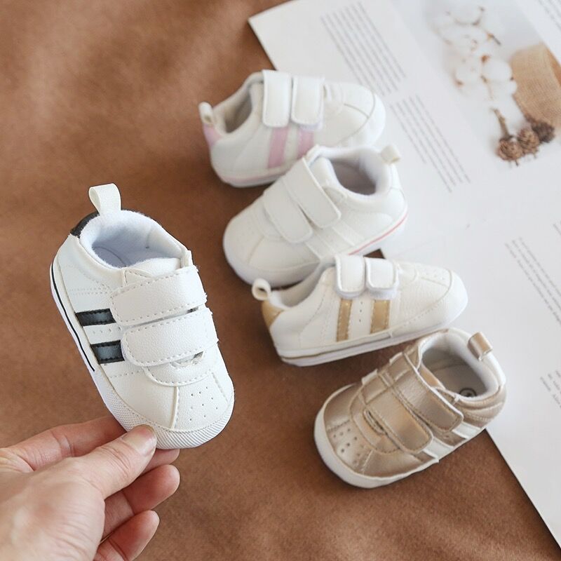 แฟชั่นทารกแรกเกิดกีฬารองเท้าเด็กวัยหัดเดินเด็กทารกเด็กผู้หญิง Soft Sole รองเท้าผ้าใบ PU หนัง Crib รองเท้าเด็กรองเท้า
