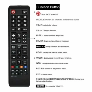 เปลี่ยนรีโมทคอนโทรลสากลสําหรับ Samsung BN59-1199F TV Samrt TV