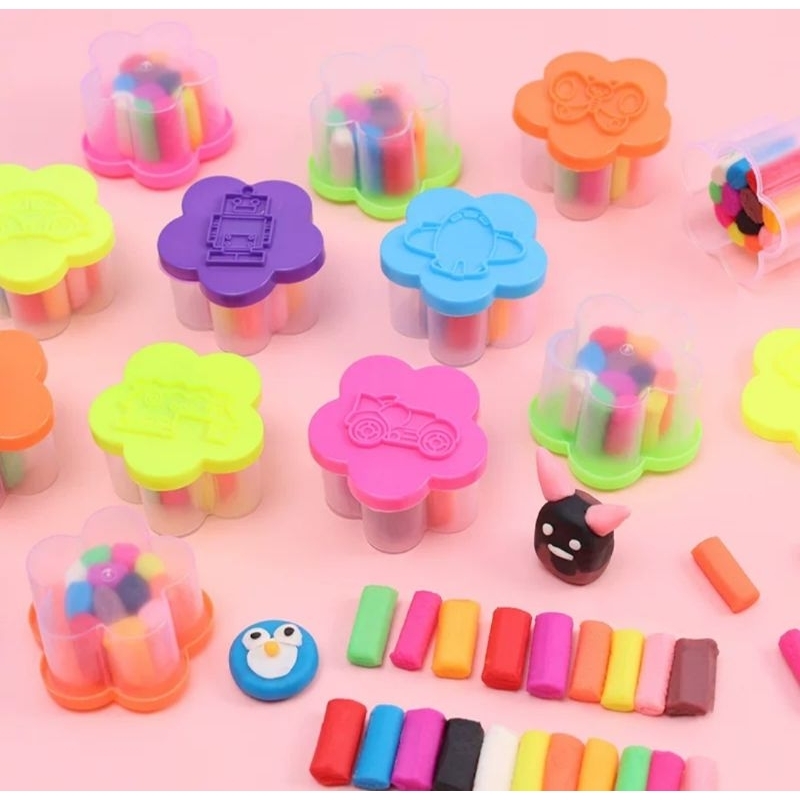 3 ชิ้นธรรมชาติโฮมเมดเด็ก DIY Playdough Art ของเล่นที่มีสีสัน Playdough ความปลอดภัย Clay 12 สีชุดสําหรับเด็ก