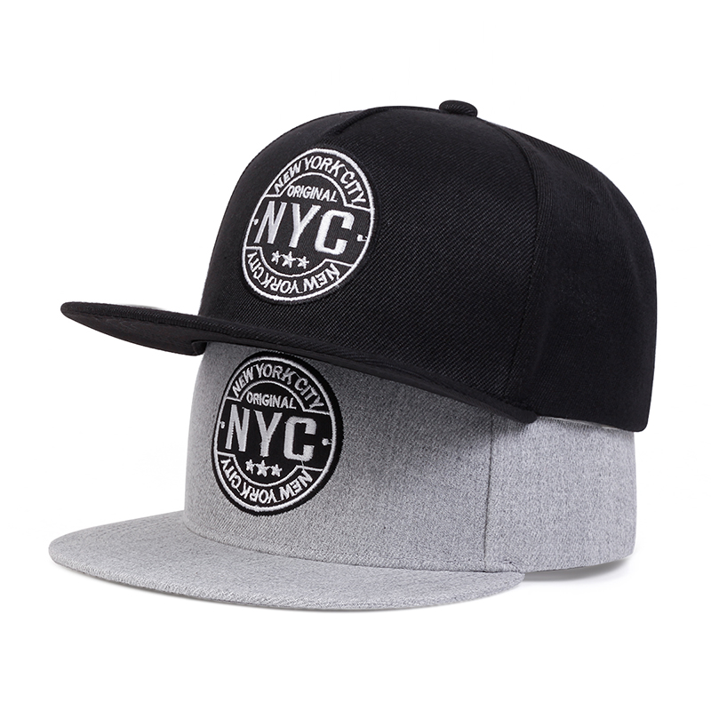 Unisex Letter NYC เย็บปักถักร้อยปรับ Trucker เบสบอลหมวกแบน Hip Hop หมวกฤดูใบไม้ผลิฤดูใบไม้ร่วงกีฬากลางแจ้งสําหรับผู้หญิงผู้ชาย