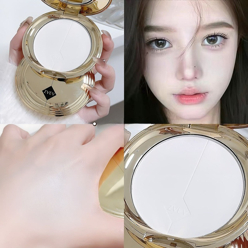 Matte Small Gold Box Makeup Setting Powder Oil Control Long-Lasting Waterproof Non-Take-Off Concealer Loose Powder Big White Cake