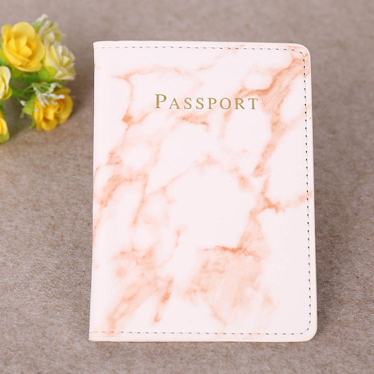 กระเป๋าสตางค์ หนัง Pu ลายหินอ่อน ใส่หนังสือเดินทาง บัตรเครดิต บัตรเครดิต แฟชั่นสําหรับผู้หญิง และผู้ชาย