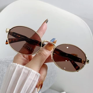 2025 แว่นกันแดดโลหะรูปไข่ - แฟชั่น Retro UV400 Cat-Eye Shades สําหรับผู้หญิง