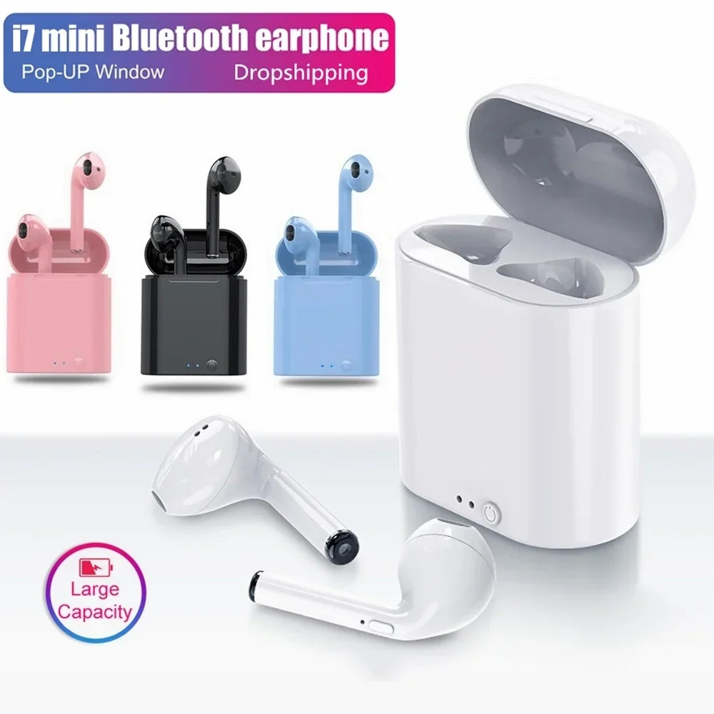 หูฟังไร้สาย i7Mini TWS Bluetooth 5.1 หูฟังสเตอริโอ 9D กันน้ำ