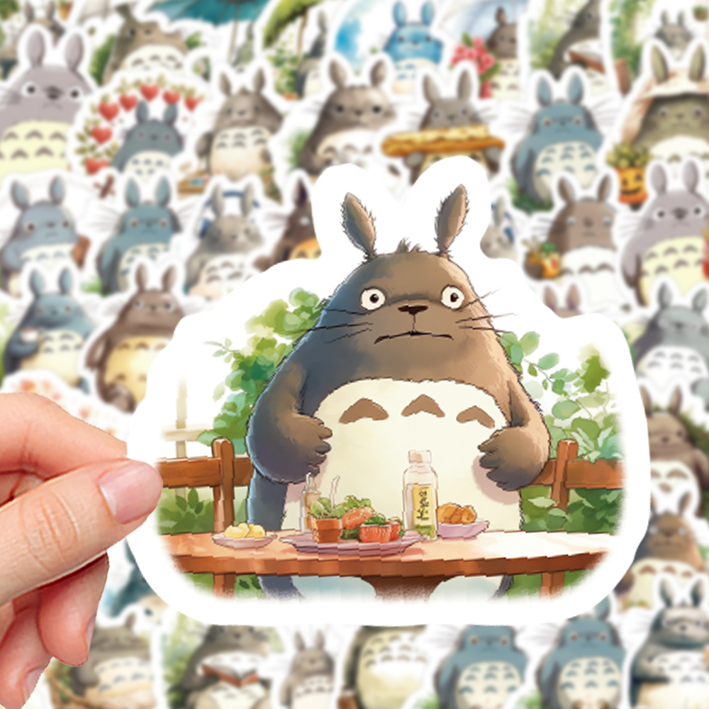 50 ชิ้น Totoro Series Graffiti สติกเกอร์สําหรับกระเป๋าเดินทางโทรศัพท์มือถือกรณีแล็ปท็อปหมวกนิรภัยสเก็ตบอร์ดสติกเกอร์ตกแต่งกันน้ํา DIY Creative