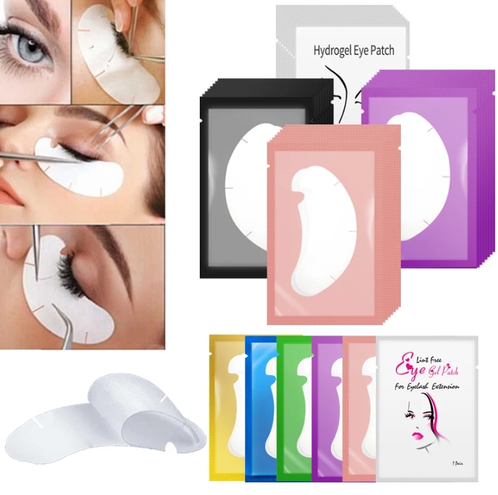 50 คู่ Eyelash Pad Gel Patch Grafting Eyelashes Under Eye Patch สําหรับ Eyelash Extension กระดาษสติกเกอร์ Application Make Up เครื่องมือ
