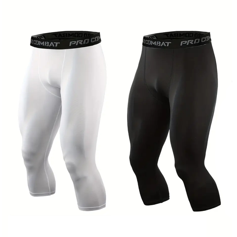 กางเกงรัดรูปกีฬา 3/4 Cool Dry สำหรับผู้ชาย