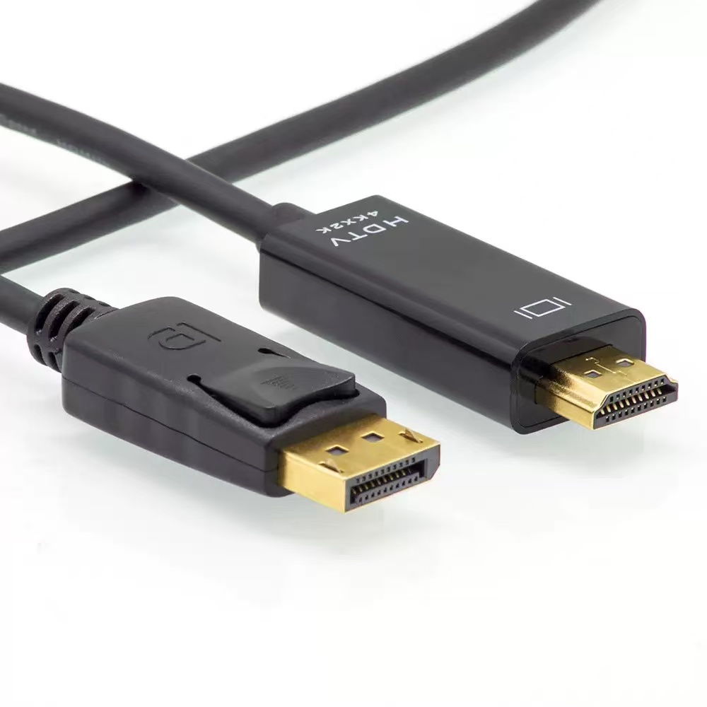 สายแปลง DisplayPort 4K ขนาด 1.8 ม. 3 ม. เป็น HDMI พร้อมเสียง HD สำหรับคอมพิวเตอร์ แล็ปท็อป ทีวี และจอมอนิเตอร์