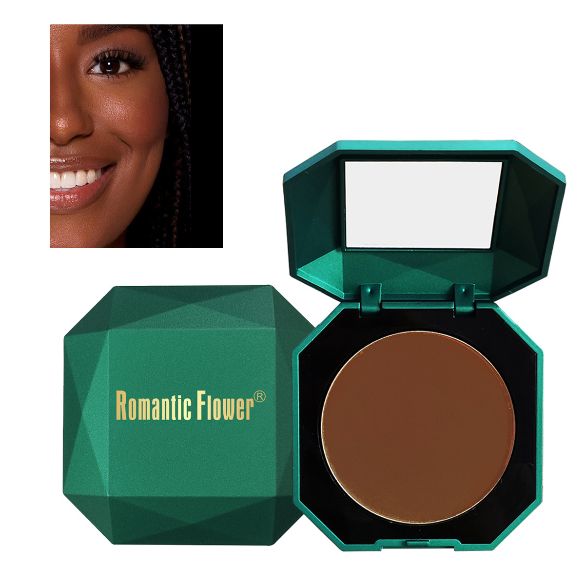 6 สี Single Layer Full Coverage Pressed Powder กันน ้ ํา Sweatproof Dark Skin คอนซีลเลอร ์ Pressed Powder