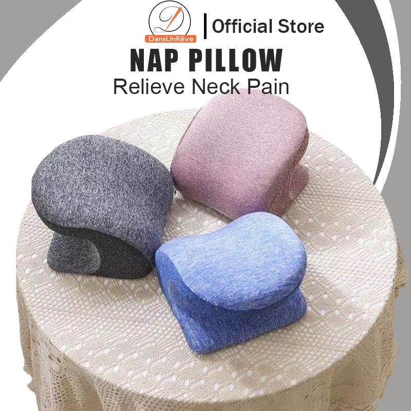 Dansunreve Nap หมอนโดนัทหน่วยความจําโฟมโต๊ะ Nap หมอนสําหรับ Sleeping Office Cushion บรรเทาอาการปวดคอ Face Down Sleeper สําหรับโรงเรียนสํานักงาน