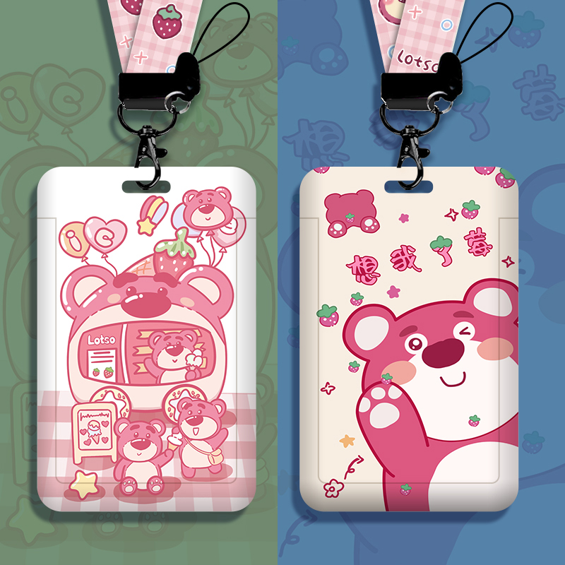 Id Card Holder พร้อมสาย Lanyard Student Card Holder พวงกุญแจLotso Id Holder Photo Card Cover Lanyard Card Holder Photocard Idol Photocard