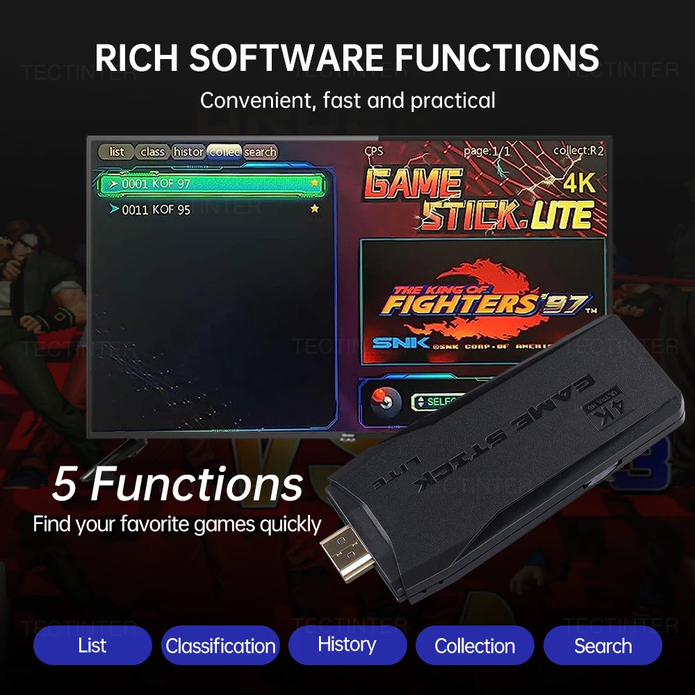 4k Wireless Controller Gamepad สําหรับคอนโซล 20000 + เกม Retro มือถือ HD TV เกม Stick
