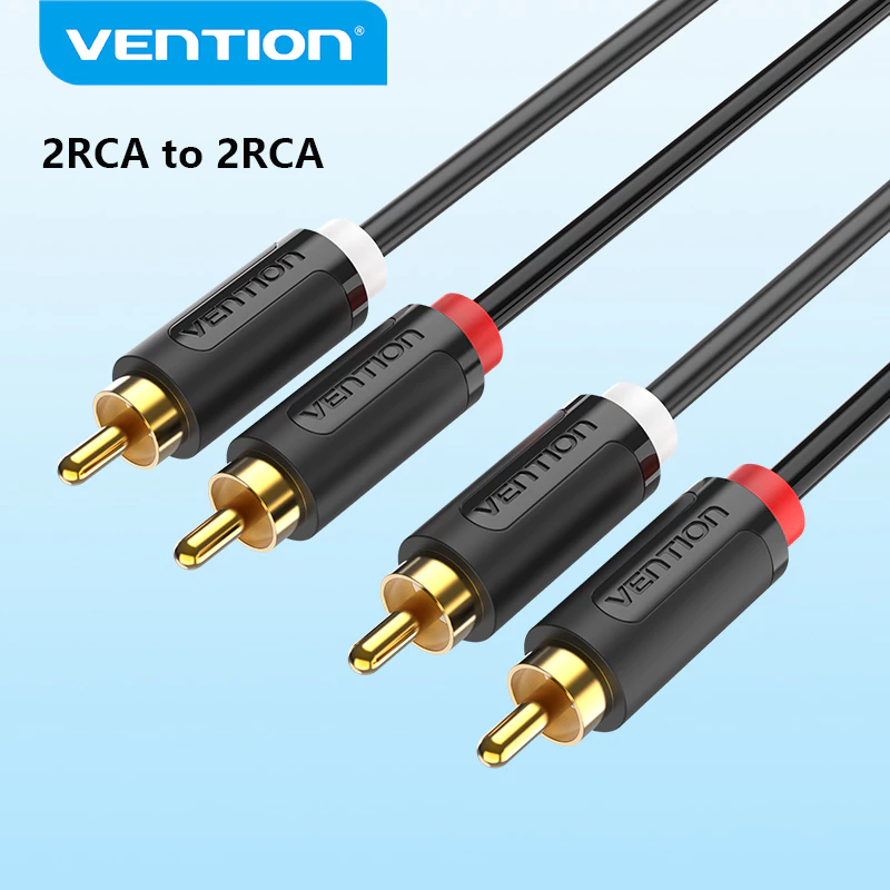 Vention 2 To 2 Rca Gold Plated Stereo Audio Cable สําหรับ Dvd Tv Amplifier Cd Soundbox