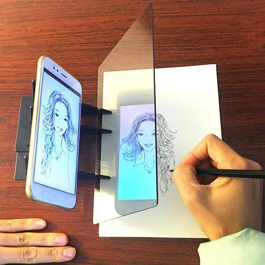 อุปกรณ์เรียนรู้การวาดภาพ แผ่นวาดภาพ แผ่นโคลน แผ่นวาดภาพแบบออปติก โทรศัพท์มือถือและแท็บเล็ตแบบยูนิเวอร์แซล
