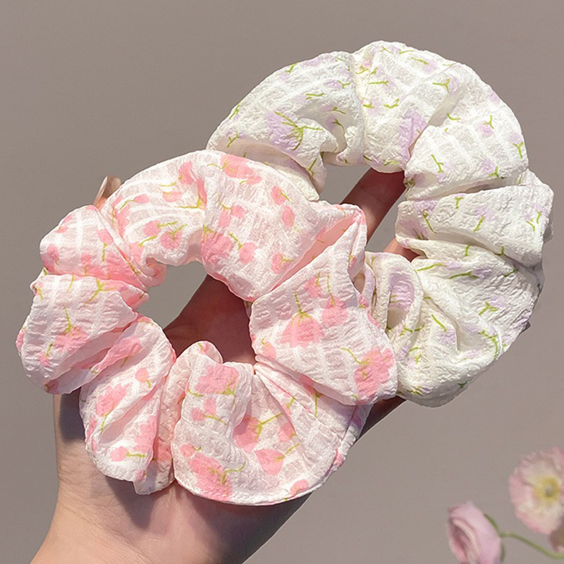 ดอกไม ้ หวาน Scrunchy Hair Tie Ball เชือกผม Tie ยางรัดผมยืดหยุ ่ นสูงอุปกรณ ์ เสริมผม