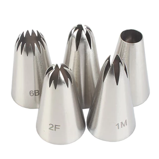 หัวฉีดท่อขนาดกลาง 5 ชิ้นชุดเครื่องมืออบสแตนเลส 2D 1M 2A 2F 6B
